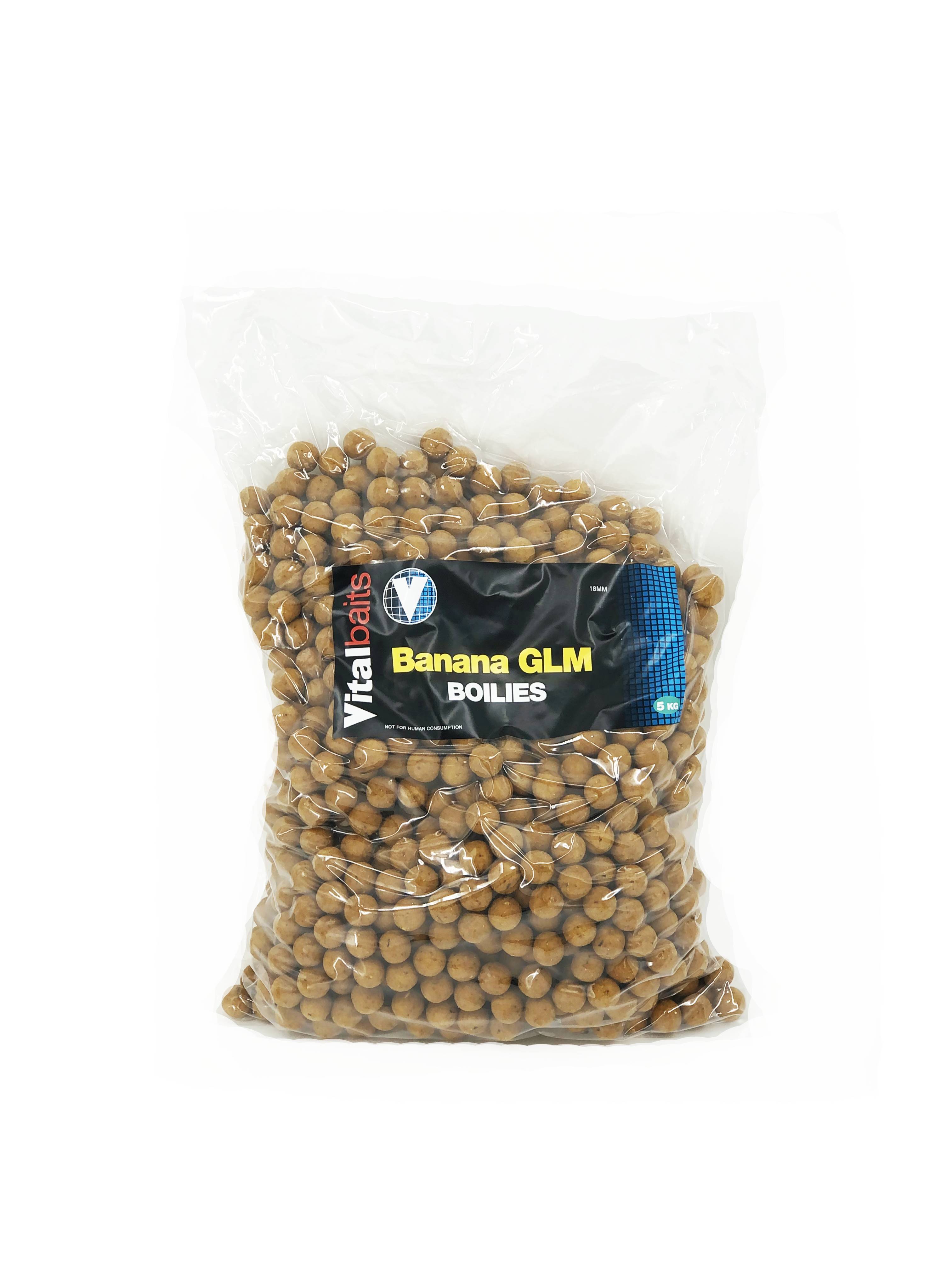Bouillettes Vitalbaits Banana GLM 14–18 mm, 1–5 kg
