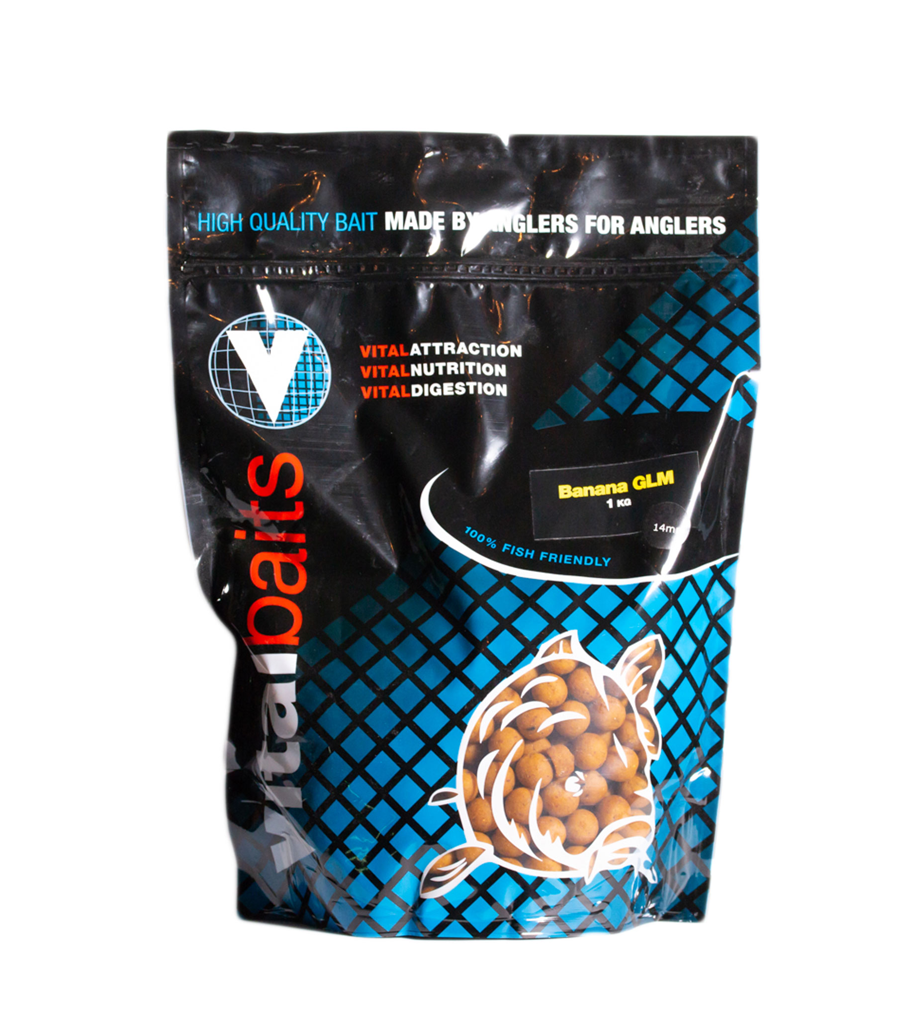 Bouillettes Vitalbaits Banana GLM 14–18 mm, 1–5 kg