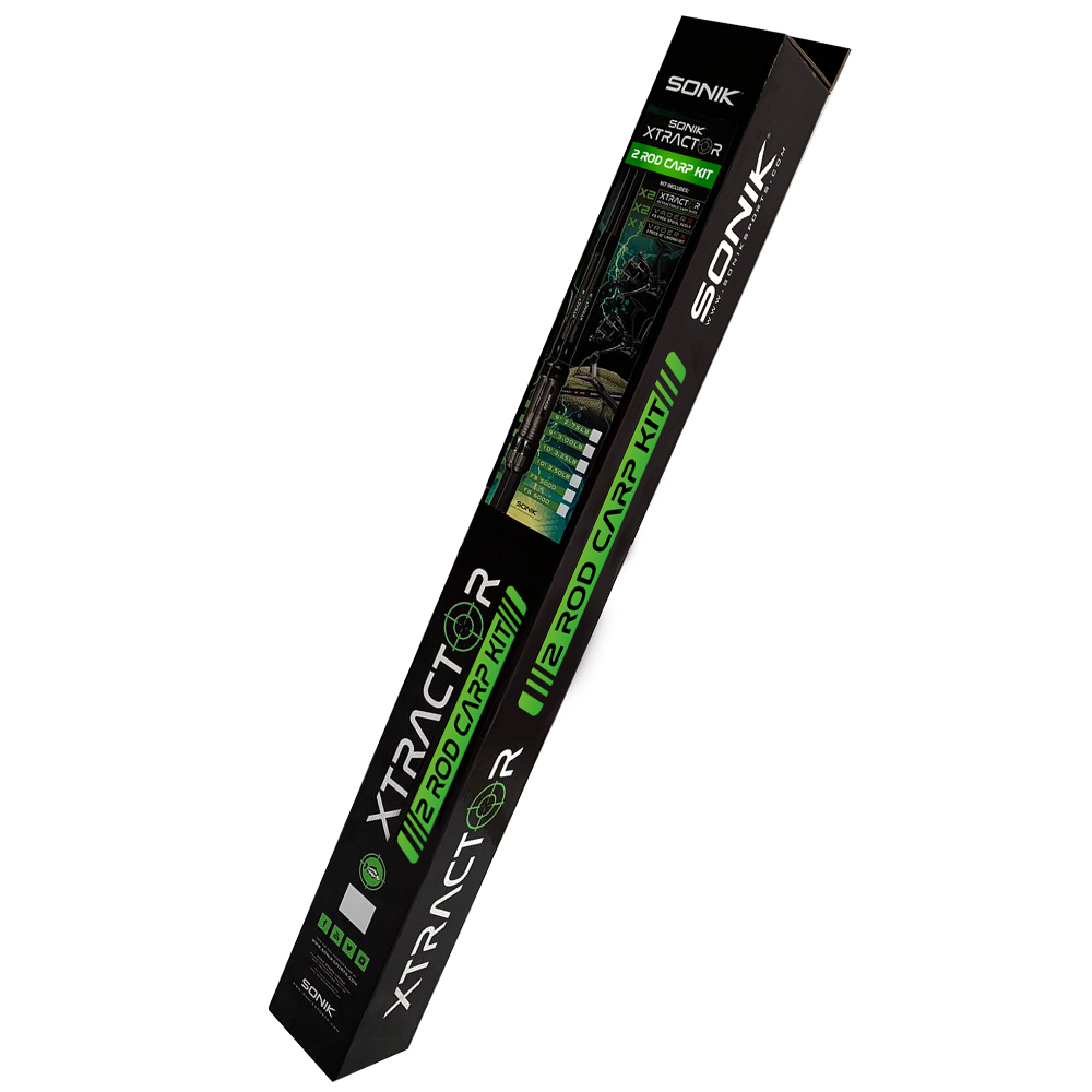 Kit carpe XTRACTOR 2 cannes 9' 3.00LB / 10' 3.25LB
